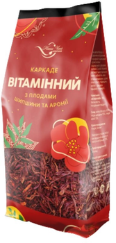 Упаковка Чай каркаде Наш Чай Вітамінний з шипшиною та аронією розсипний 80 г х 3 шт (4820183250216)