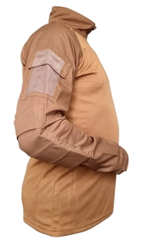 Рубашка Tactic4Profi УБАКС поплин-кулмакс койот-койот с длинным рукавом с налокотниками 3XL
