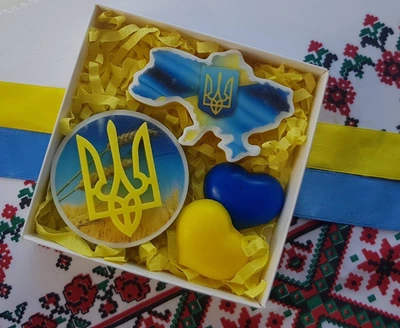 Сувенирное мыло украинские сувениры Набор "Украина" (герб)