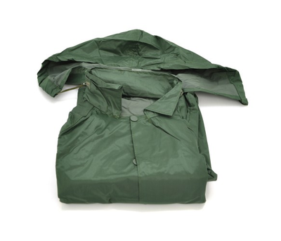 Зеленый плащ-дождевик с капюшоном, XXL, Чехол