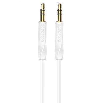 Аудіокабель Borofone BL16 AUX 3.5 мм – AUX 3.5 мм 1 м білий