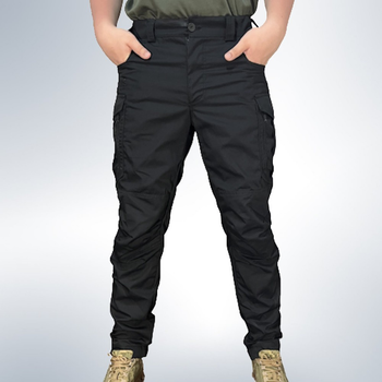 Чоловічі штани тактичні літні для силових підрозділів ріп стоп 48 Чорний
