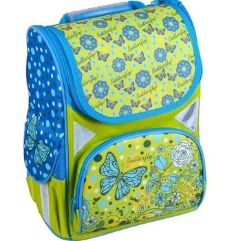 Дитячий каркасний шкільний рюкзак JO Butterfly yellow 34х26х14 см 12 л JO-1704