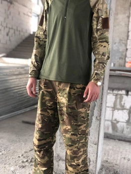 Форма военная костюм тактическая рубашка убакс и штаны ВСУ Мультикам 2XL