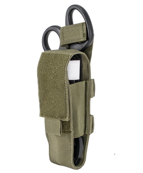 Тактичний підсумок (чохол) для ножиць та турнікету на систему Molle E-Tac GL-13 Green