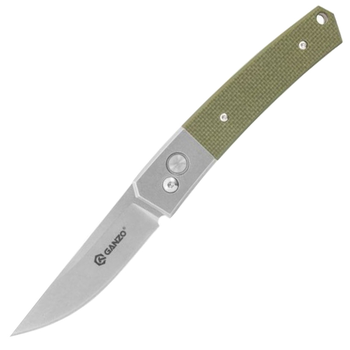 Нож складной Ganzo G7362 (длина: 195мм, лезвие: 80мм, сатин), зеленый