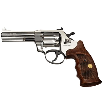 Револьвер под патрон Флобера Alfa 441 (4.0", 4.0мм), никель-дерево