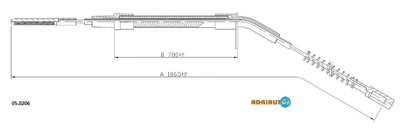 Трос гальмівний BMW 518-520i-524 Td LH-RH 81- Adriauto (050206)