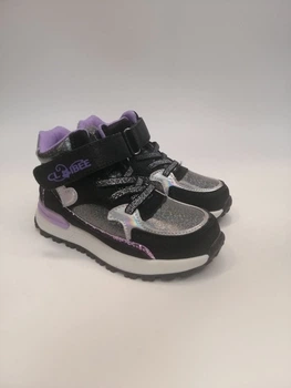 Черевики для дівчинки Clibee 296 A bl-purp чорні р.28-18 см