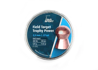 Пули H&N Field Target Trophy Power 5.50мм, 0.95г, 200шт