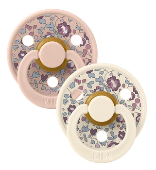 2 пустушки BIBS Colour Liberty June Blossom Blush Mix 6-18 міс. розмір 2