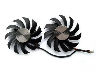 Вентилятор PowerLogic для видеокарты Zotac GTX 950 960 1060 PLD08010S12HH (GA81S2U) комплект 2 шт (№454)