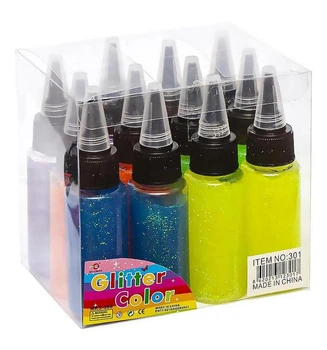 Клей із блискітками COLOR-IT 301SP, 30 мл 6 кольорів