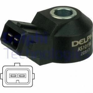 Датчик детонации Delphi AS10196 Mitsubishi Lancer, Colt, ASX, Pajero; Nissan Primera, Micra, X-Trail, Almera, Qashqai, Tiida, Pathfinder; Renault Megane, Laguna, Scenic; Smart Fortwo 7701065379, 1607578480, 22060AU010