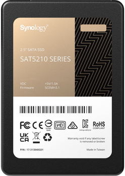 Dysk SSD Synology SAT5210 480 GB 2.5" SATAIII 3D NAND (TLC ) (SAT5210-480G)
