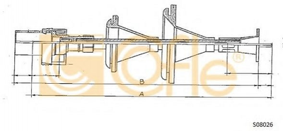 Трос спидометра Ford Sierra 1,6-1,8 -02/93 Cofle (S08026)