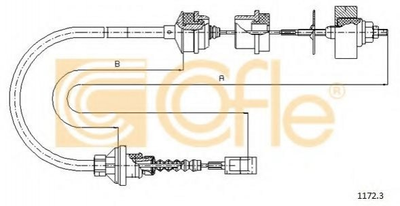 Трос сцепления Fiat Ducato 1,9D/TD 94-01 L 1060mm Cofle (11723)