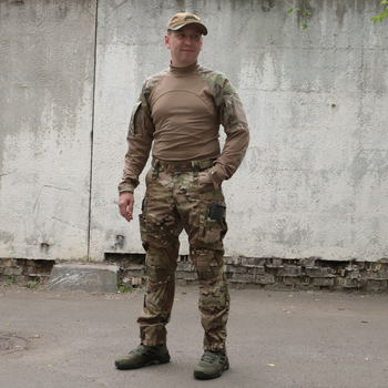 Тактическая рубашка УБАКС Мультикам Койот. UBACS с длинным рукавом "Самурай" размер 60 (914-1)