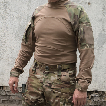 Тактическая рубашка УБАКС Мультикам Койот. UBACS с длинным рукавом "Самурай" размер 60 (914-1)
