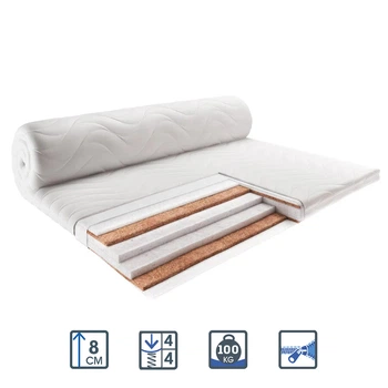 Матрац ортопедичний безпружинний USLEEP SLEEPROLL Ultra Kokos 90x200 см