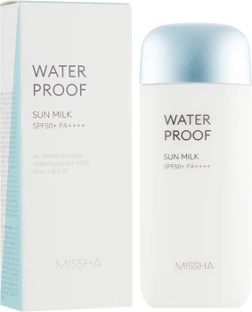 Сонцезахисне водостійке молочко - Missha All-around Water Proof Sun Milk SPF50+/PA+++ 70ml (576703-25109)