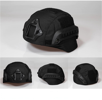 Кавер на шлем Защитный чехол ACH MICH 2000 с ушами - Black (C21-01-09) (15097)