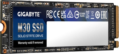 Dysk SSD Gigabyte M30 512 GB M.2 2280 NVMe PCIe 3.0 x4 3D NAND (TLC) (GP-GM30512G-G)