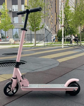 Детский электросамокат KUGOO Kirin J1 карамельно-розовый, складной