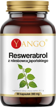 Харчова добавка Yango Resveratrol 90 капсул Антиоксидант (5905279845558)