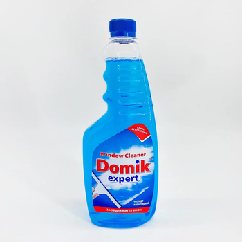 Засіб для миття вікон запаска Domik expert з нашатирним спиртом 750 мл