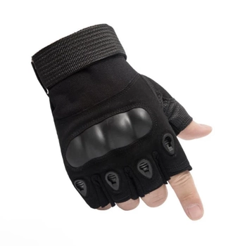 Тактичні рукавички Combat Tac безпалі військові чорні M