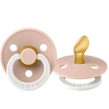 Анатомічна латексна пустушка BIBS Colour Anatomical Blush GLOW 0-6 міс. розмір 1