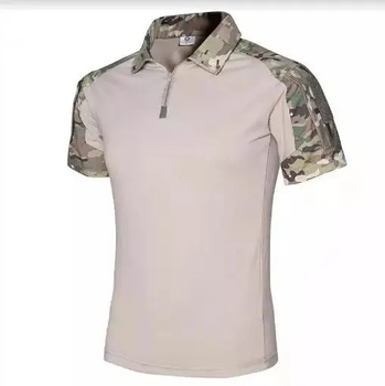 Тактическая футболка поло с коротким рукавом мультикам рубашка боевая Multicam Ubacs р.S 1шт.