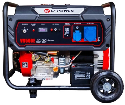 Бензиновый генератор EF Power V9500Е (7.5 кВт, 50 Гц, 220 В, 25 л) однофазный (41213)