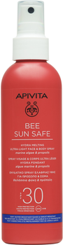Сонцезахисний спрей для обличчя і тіла Apivita Bee Sun Safe SPF30 200 мл (5201279080211)