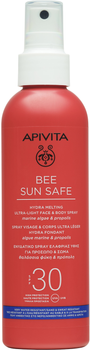 Сонцезахисний спрей для обличчя і тіла Apivita Bee Sun Safe SPF30 200 мл (5201279080211)