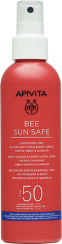 Сонцезахисний спрей для обличчя і тіла Apivita Bee Sun Safe SPF50 200 мл (5201279080228)