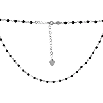 Серебряное колье с натуральным шпинелью, вес изделия 3,98 гр (2069379)