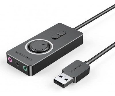 Звукова плата USB Vention Audio USB - 3х3,5 мм jack 0.15m Volume Control