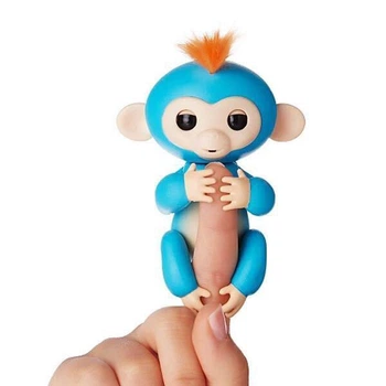 Ручная интерактивная обезьянка Happy Monkey Fingerling Синий