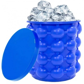 Силиконовое ведро для льда форма для льда Ice Cube Maker Genie 200 г Синий (1013DLLD) CLS55