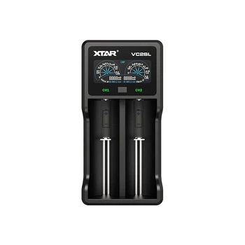 Зарядное устройство XTAR VC2SL, Ni-Cd/Ni-Mh/Li-Ion, 2 канала, USB-C, LCD, Powerbank, Box