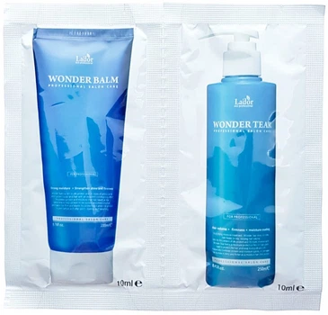 Набор La'dor Wonder Clinic Pouch Set Двухшаговый уход за волосами 10 мл + 10 мл 10 шт (8809181937951/8809100007950)
