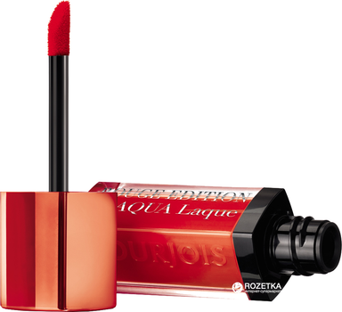 Помада Bourjois Rouge Edition Aqua Laque рідка с лаковим ефектом 06 Червона (3052503264608)