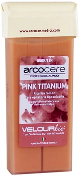 Воск для депиляции Arcocere Velour Bio Titanium Pink Роза 100 мл (8024908001169)