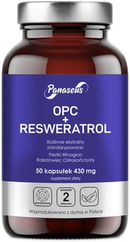 Харчова добавка Panaseus OPC + Resveratrol - 50 капсул Молодість (5904194061319)