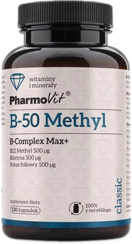 Харчова добавка Pharmovit B-50 Methyl B-Complex Max+ 120 капсул (5902811236201)