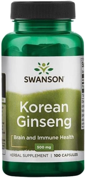 Swanson Ginseng Żeń-Szeń Koreański 500mg 100 kapsułek (87614019697)