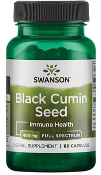 Swanson Fs Black Cumin Seed 400mg 60 kapsułek (87614113616)