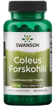 Swanson Fs Coleus Forskohlii 400mg 60 kapsułek (87614114286)